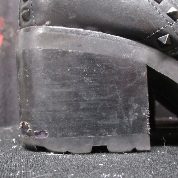 Ash "Xim" Black Leather Studded Lace Up Combat Boots Sz.9/39 - Picture 3 of 13